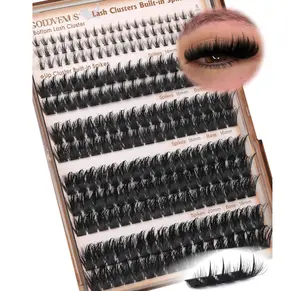 Volume Manga Lash Clusters With Spikes Wispy Cluster Eyelash Extensions Fluffy Anime Eyelashes Clusters with Bottom Lashes Clusters Fairy Individual Lash Extension (D Curve 12-18mm 213 pieces)