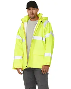 Forge Workwear Men's Men'S Fr Hi-Vis Rain Work Jacket - Mfrrjdh-0016