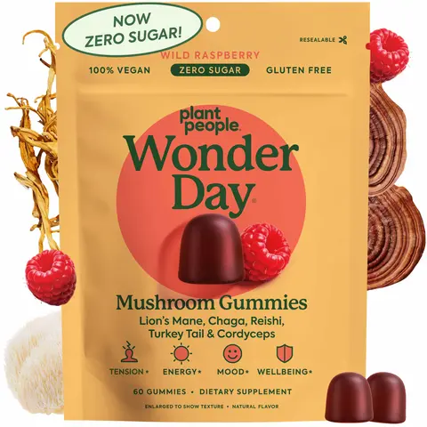WonderDay Multi-Mushroom Gummies - Edible Supplement for Fitness and Health - Healthcare