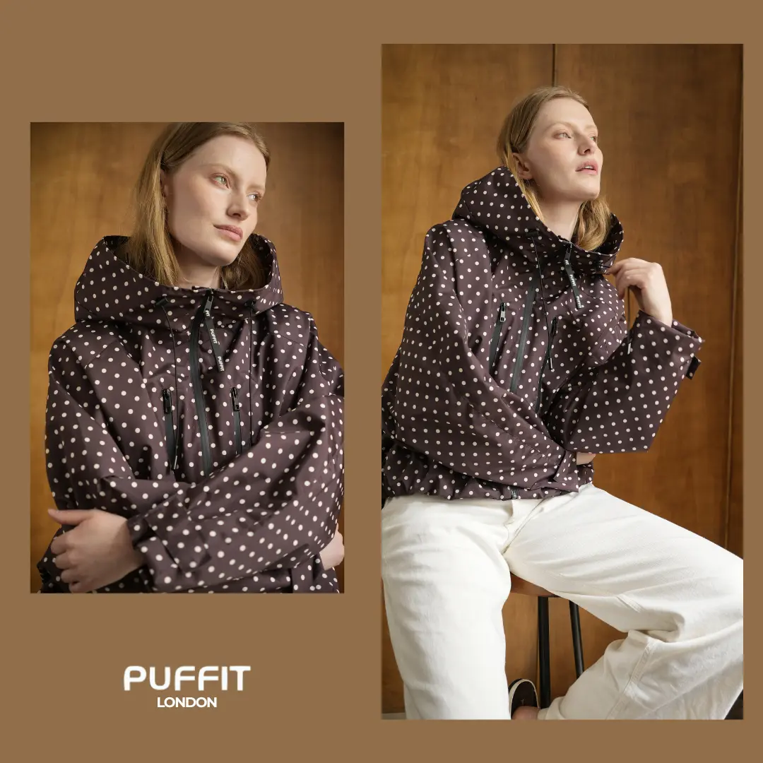 Restocked】PUFFIT STM-TEX Short One-Size Rain Jacket With Pleated