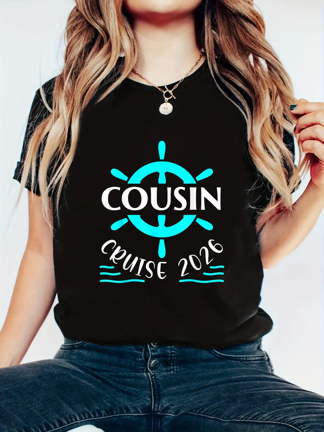 100% Cotton Unisex Cousin Cruise 2026 Family Adventure Camp Cruising Summer Tee - Cute & Cozy Matching Vacation Shirt, TikTok Aesthetic Outfit