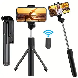Multifunctional Selfie Stick, Wireless Remote Control Selfie Stick, Extended Remote Control Phone Stand, Live Streaming Tripod, Universal Travel Selfie Accessories, Tripod Stabilizer