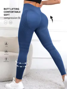 Women's High Waist Sports Leggings, High Waisted Compression, Solid Color Comfortable Breathable Skinny Pants, High Stretch Yoga Leggings, Ladies Sportswear for Indoor Outdoor Wear, Bottoms