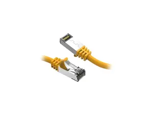 Nippon Labs Cat8 RJ45 5ft Ethernet Patch Internet Network LAN Cable, In/Outdoor, 26AWG, Shielded Latest 40Gbps 2000MHz, Weatherproof S/ftP -in Wall, Outdoor for Gaming/Router/Modem/PC/Switch (Yellow)