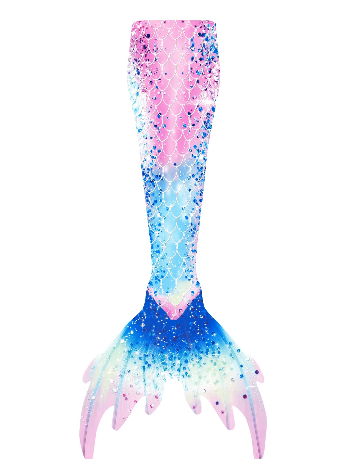 Girls Mermaid Tail Swimsuit Dress Up Costume, High Elasticity Fabric, Waistband Design, Suitable for Girls 100-150cm, All Seasons, Beach Party Gift, Costume for Parties