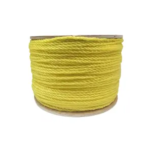 1/4in 3-Strand Polypropylene Rope, Monofilament, 1200 ft Length, Yellow