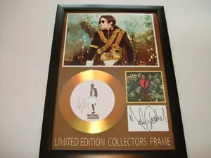 Michael Jackson signed display Poster, Unframed.