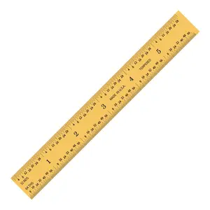 Gold Titanium Nitride Plated Rigid Rulers - English/Metric Graduations