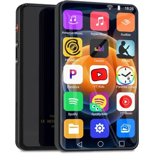 Portable 144GB MP3 Player with  and WiFi, 4" Full-Color  Screen MP3  Player with Spotify,  ,Libby, Parental Control,  Android Mainstream Media MP4 Player for ,Black