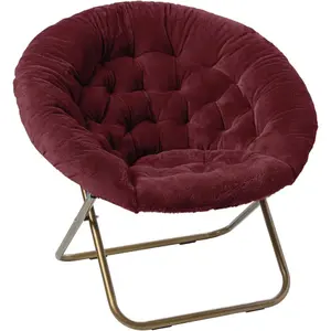 Adult moon chair sun lounger lazy chairCozy Chair/Faux Fur Saucer Chair for Bedroom/X-Large (Multiple color options)…