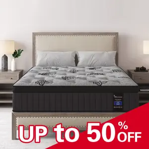 9"12"14" Twin Full Queen King Size Mattress in a Box Hybrid Pocket Spring Memory Foam,Medium Firm &Motion Isolation