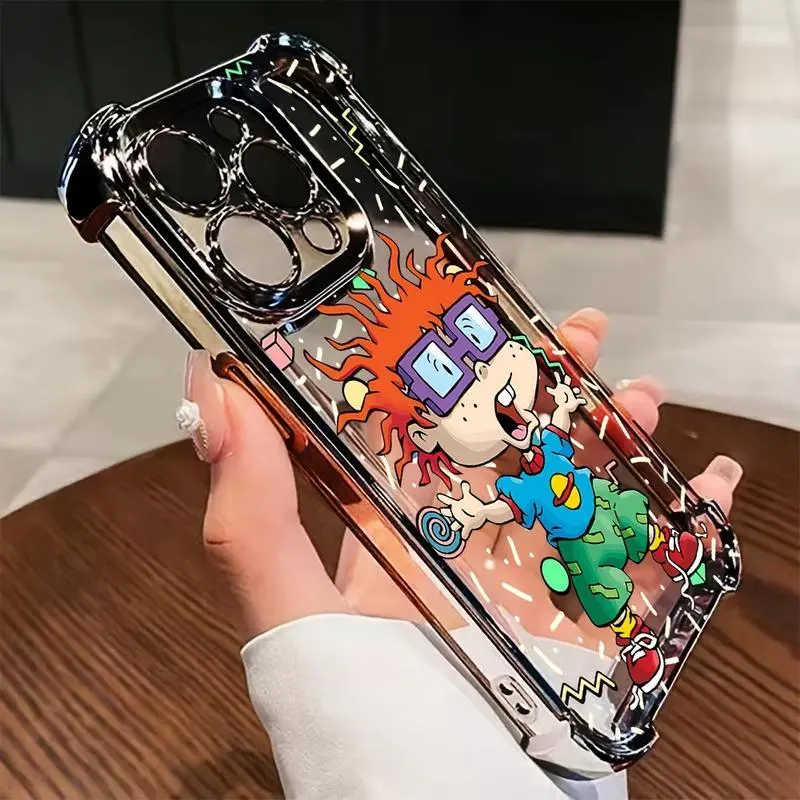 Cartoon Little Boy R-Rugrats Mobile Phone Case Compatible with iPhone 17 16 15 14 13 12 11 Pro Max  Anti-Fall Transparent Soft Back Shockproof Silicone TPU Bumper Drop Protection Cellphone Cover