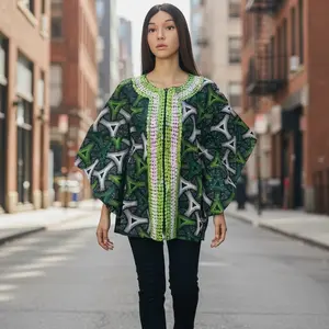 100% Ankara top with beads fit all