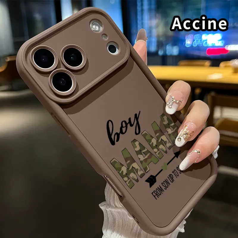 Boy Mama Tribute Soft Silicone TPU Phone Case for iPhone 17 Pro Max,16 Plus,15,14,13,12,11,XR,Air,E - Scratch-Resistant,Rugged,Durable Smartphone/Cellphone/Handheld Device Protection Cover Gift for Boys
