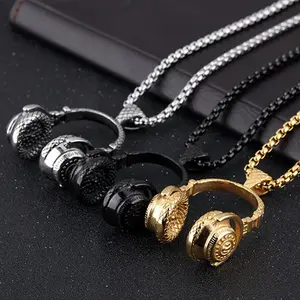 Headphone Necklace - Music Hip Hop DJ Rapper Pendant Jewelry Chain