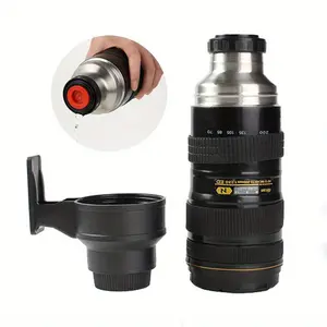Travel Cup Flower Camera Lens Shape Durable Insulation Stainless Steel Mug with Unique Design Drinkware Flasks Tumbler Mug Bottled Water Bottles Portable Insulated Flasks