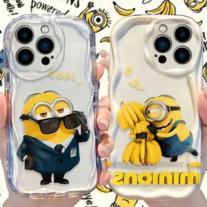 M-Minions Wave Soft Silicone Shockproof Protective Cellphone Case - Mobile Phone Accessory for iPhone 17,16,15,14 Pro Max,13,12 Mini,11,XS,X,XR,8,7 Plus,SE 2022,2020 - Drop Protection Cover