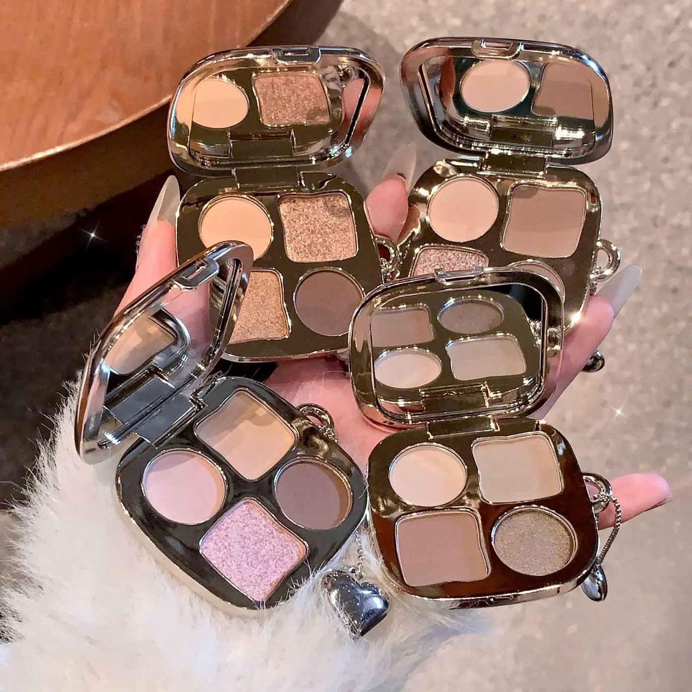 Obsessed with this adorable bear keychain eyeshadow palette! This tiny but mighty makeup essential has 4 stunning neutral tones—from soft matte base shades to shimmery highlighter finishes, all you need for a quick