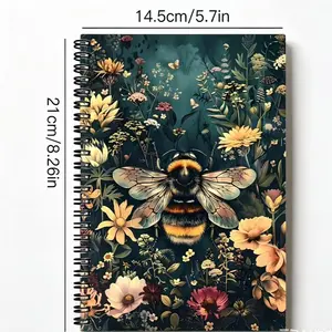 New Cross-Border Bestselling Hive Flower Notebook, 100 Pages Sketchbook, Spiral Coil Journal, Sticky Notes Pad, Ideal for Drawing and Note-Taking