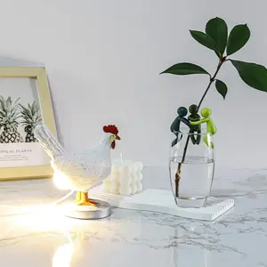 Cute Chicken Resin Desktop Decorative Light, Creative Animal Shape Night Lamp, Artistic Tabletop Ornament for Home Office Bedroom Decoration