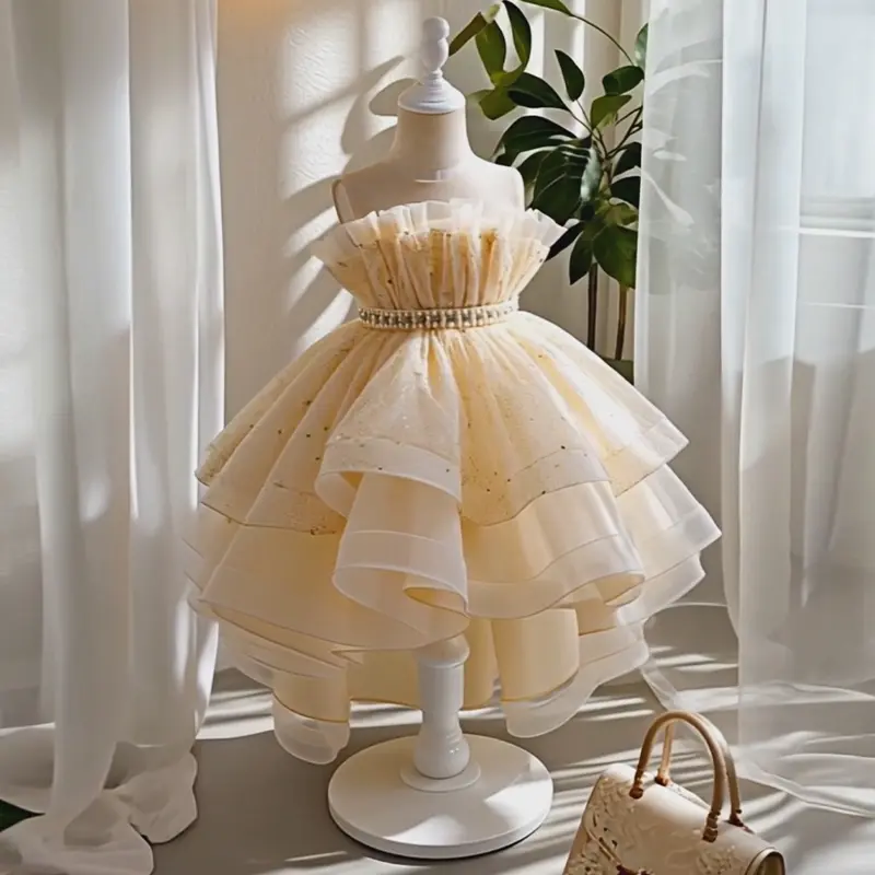 Girls Princess Dress Sweep Train High-Low Hem Star Print Sleeveless Pearl Tulle Pageant Flower Gown - TikTok Shop Girls Princess Dress Sweep Train High-Low Hem Star Print Sleeveless Pearl Tulle Pageant Flower Gown - TikTok Shop