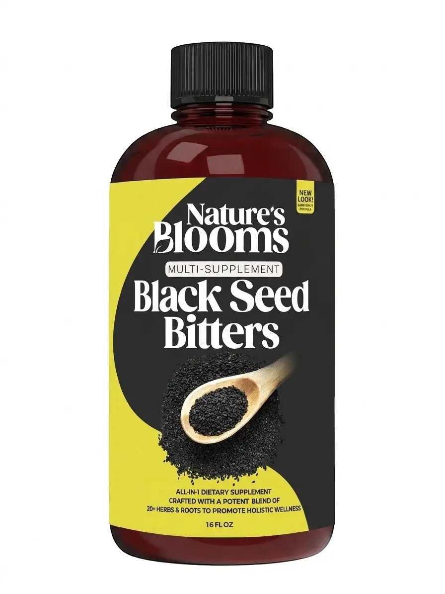 Nature's Blooms: Black Seed Bitters Natural Supplement for Health and Wellness