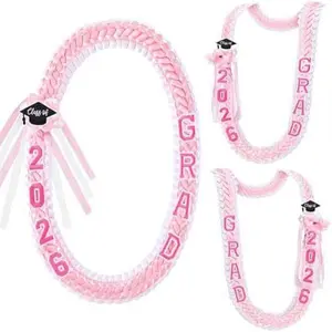 Grad Braided Ribbon Lei Necklace, DIY Money Lei Gift Accessory for Graduation Celebrations