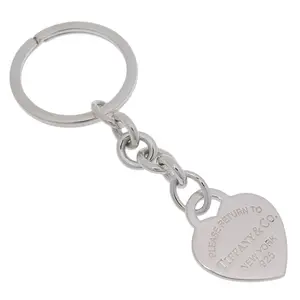 Pre-owned Tiffany & Co. Sterling Silver 925 (Ag925) Small Leather Goods Tiffany＆Co. Silver925 Keyring