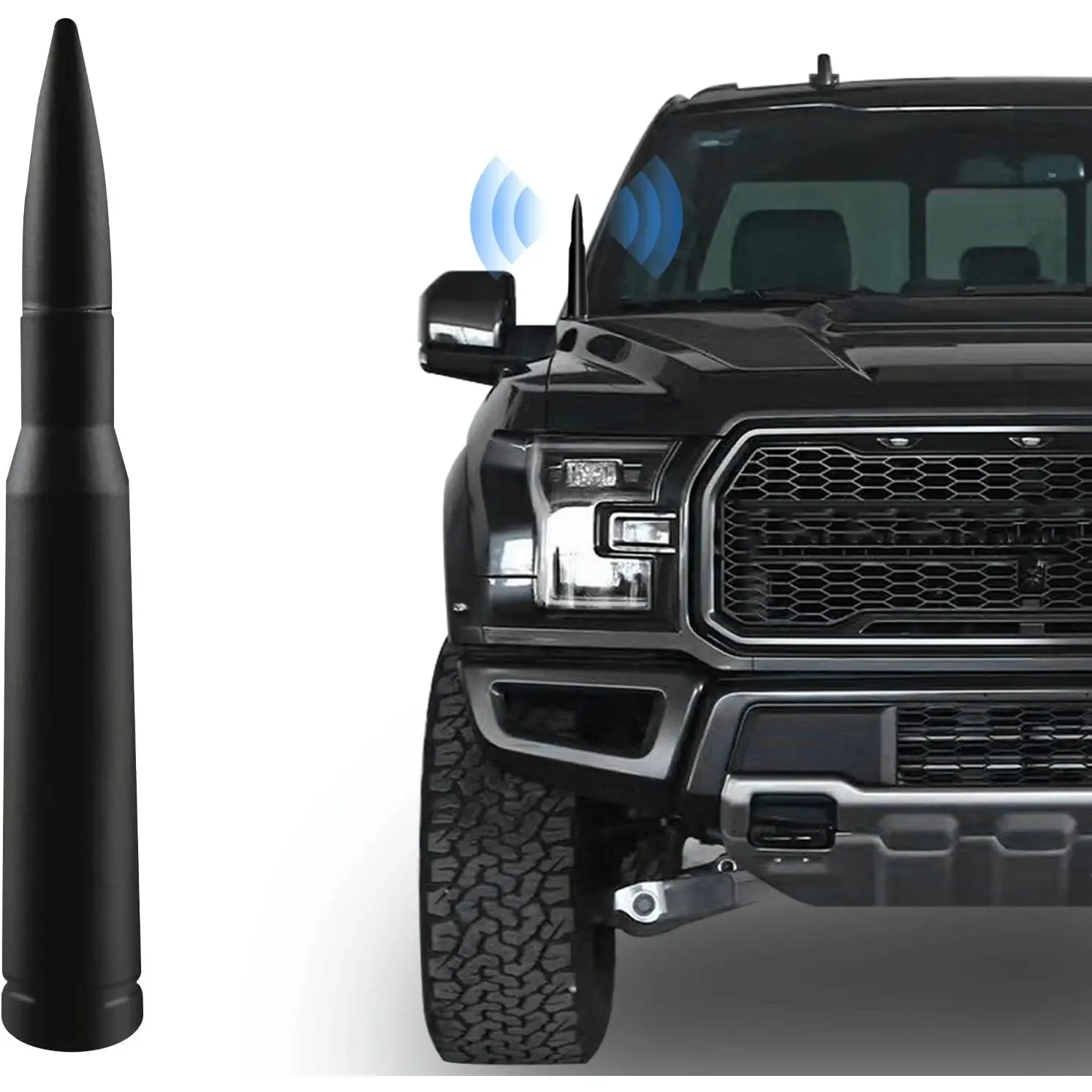 Car Antenna Compatible with Ford F150 F250 F350 Super Duty Ford Mustang Raptor Truck for Enhanced Signal Stability and Waterproof Replacement Onboard Antenna (Matte Black)