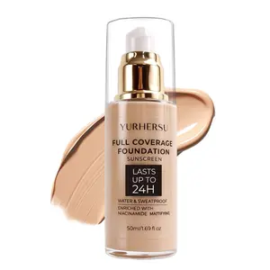 Long-Lasting Waterproof Foundation, Full Coverage Concealer, Daily Use, Facial Beauty, Flawless Skin, Reliable Sun Protection