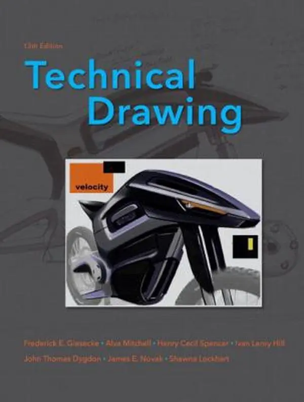 Used Hard Cover Book - Technical Drawing (Technical Drafting, Engineering Graphics) by Frederick E. Giesecke, 875pp, Good Condition, English Language, Authoritative Text