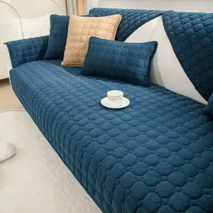 Sectional Couch Cover, Corduroy Sofa Slipcover for Pets and Kids, Anti-Slip Washable Furniture Protector for 3-Cushion Couch, Loveseat, Recliner, L-Sofa, Armrest & Backrest (1 Piece)