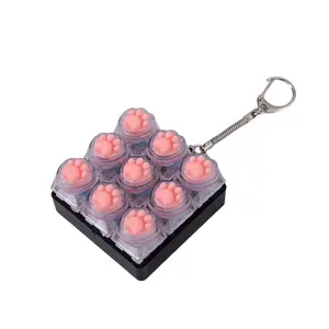 Elegant Cat Paw Keycap Mechanical Keyboard Keychain, Stress Relief Keyring Pendant, Perfect for Office and Study Atmosphere, Small Gift for Friends