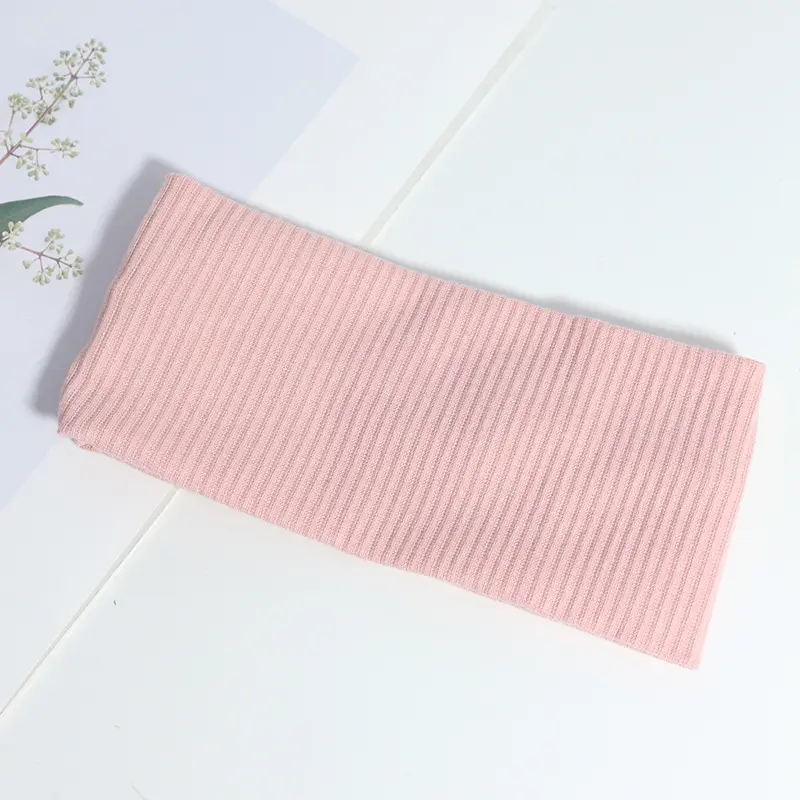 Striped knitting sports hairband   pink