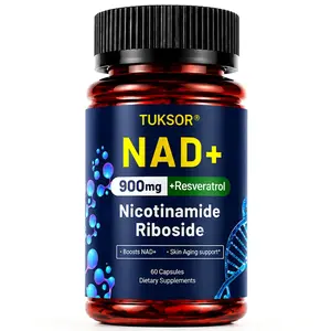 TUKSOR NAD+ Supplement 900mg,Enhanced with Quercetin & Resveratrol,Supports Energy, Aging Vitality,Long-term health support Fitness