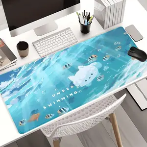 Underwater Sea Life Pattern Mouse Pad, Rectangle Gaming Mouse Pad, Non-Slip Rubber Base Mousepad, Office Desk Keyboard Mouse Mat
