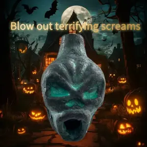 1 piece - Aztec Dark Death Whistle - Handmade Ceramic Surprise Emoji Musician Reproduction with Thrilling Screams, High Quality Realistic Vocals, Battery Free, Unique Gift for Halloween History Collectors and Culture Enthusiasts, Party Favor