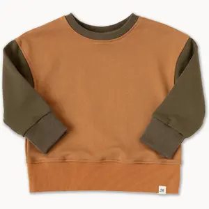 Pumpkin Spice and Thyme Colorblock Crewneck