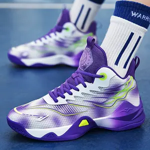 [Trendy Men's Trainers] Gradient Color Basketball Shoes - Durable Shock Absorption Comfy Trainers for Outdoor Training, Competition, Running