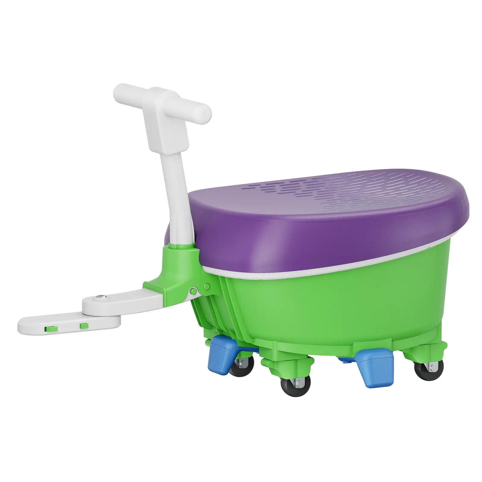 FanttikRide N10 Trailer for N10 Pro/Classic Electric Wiggle Car, Large Storage Space, 360° Silent Universal Wheels, 4 Anti-Tipping Support Feet, No Battery, 66 Lbs, Kids Car for Ages 3+