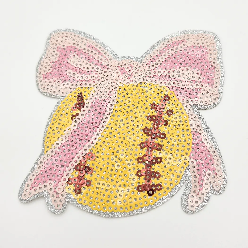 Softball Coquette Sequin HAT/POCKET Patch