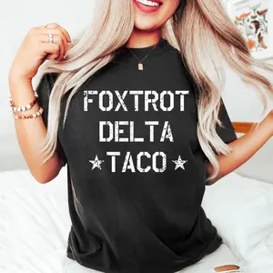 Foxtrot Delta TACO Shirt, Anti Trump Shirt, Subtle FDT Shirt,Hoodie and Sweatshirt for autumn and winter,Trump Always Chickens Out Tee, Anti Maga Shirt, Political Shirt, Feminist Gift