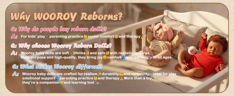 [WOOROY] Reborn Baby Doll New Released - 18 In Real Life Baby Doll African American Black & Brown Skin Boy, Lifelike Realistic Newborn Baby Doll with Soft Cloth Body, Birthday & Christmas Gift Set with Accessories for Kids Aged 3+ girl toy