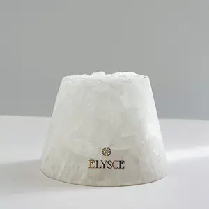 ĒLYSCE Gleam Selenite Stone Aromatherapy Essential Oil Diffuser Eco-friendly and Energy Cleansing Crystal Greek Fragrance Perfume Scent Scented Freshener flavoredairdiffuser