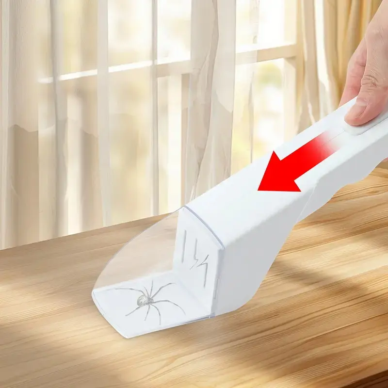 1-Pack Portable Handheld Insect Trap with Extendable Arm Battery-free ABS Material Safe Pest Control Tool for Bees Spiders & Small Crawlers