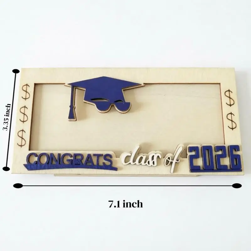 Creative Wooden Gift Holder 2026 Graduation - Unisex Free-Standing Senior Keepsake Engraved with 'Congrats Class of 2026', Graduation Cap Silhouette, Hilarious 'Cool Shades' Magic, Festive Party Supply, From Gift Table to Dorm Decor (Blue/Pink/Black) Creative Wooden Gift Holder 2026 Graduation - Unisex Free-Standing Senior Keepsake Engraved with 'Congrats Class of 2026', Graduation Cap Silhouette, Hilarious 'Cool Shades' Magic, Festive Party Supply, From Gift Table to Dorm Decor (Blue/Pink/Black)