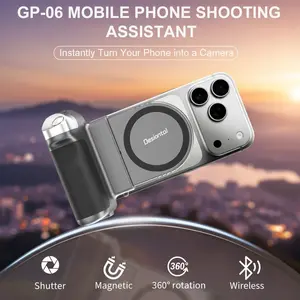 Desiontal Gp-06 Phone Magnetic Shutter Remote, Detachable Wireless Shutter Button, Handheld Anti-Shake Stabilizer, Wireless Photography Stand