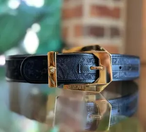 Pre-owned VERSACE Medusa Heritage Barocco Jacquard Belt 70/28(S)