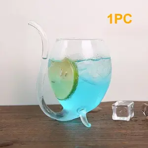High-quality cup, Glass Water Cup, wine and whiskey glass, creative juice straw cup, bar tool, stylish drinkware, vibrant glass cups, 1 piece