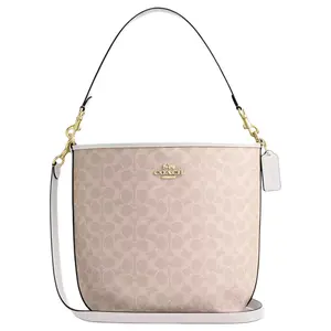 COACH City Bucket 34 Handbag for Women – Tote Style in Sand and Chalk Beige